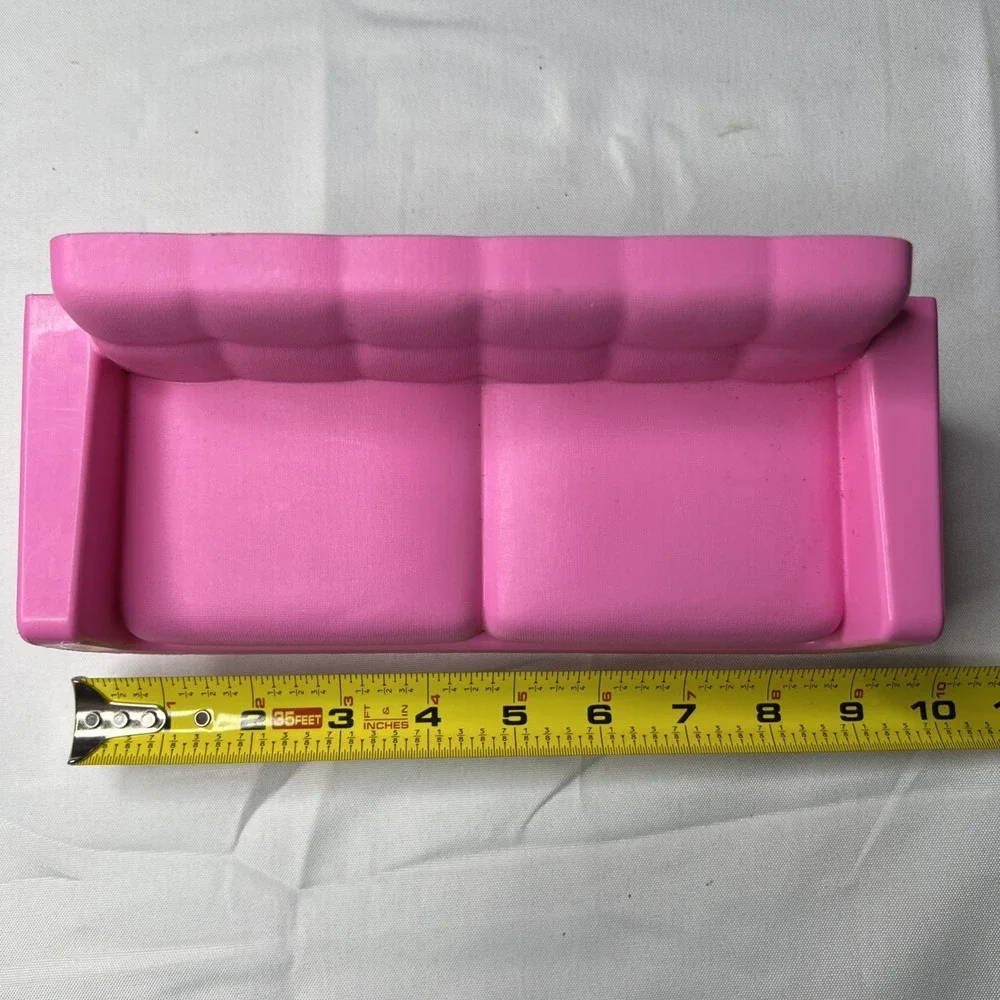 Barbie Pink Tufted Plastic Couch Loveseat Replacement Part Dreamhouse 2021
